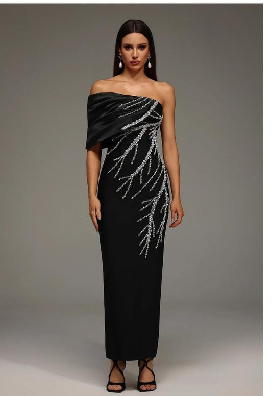 Embellished Velvet Dress FT442