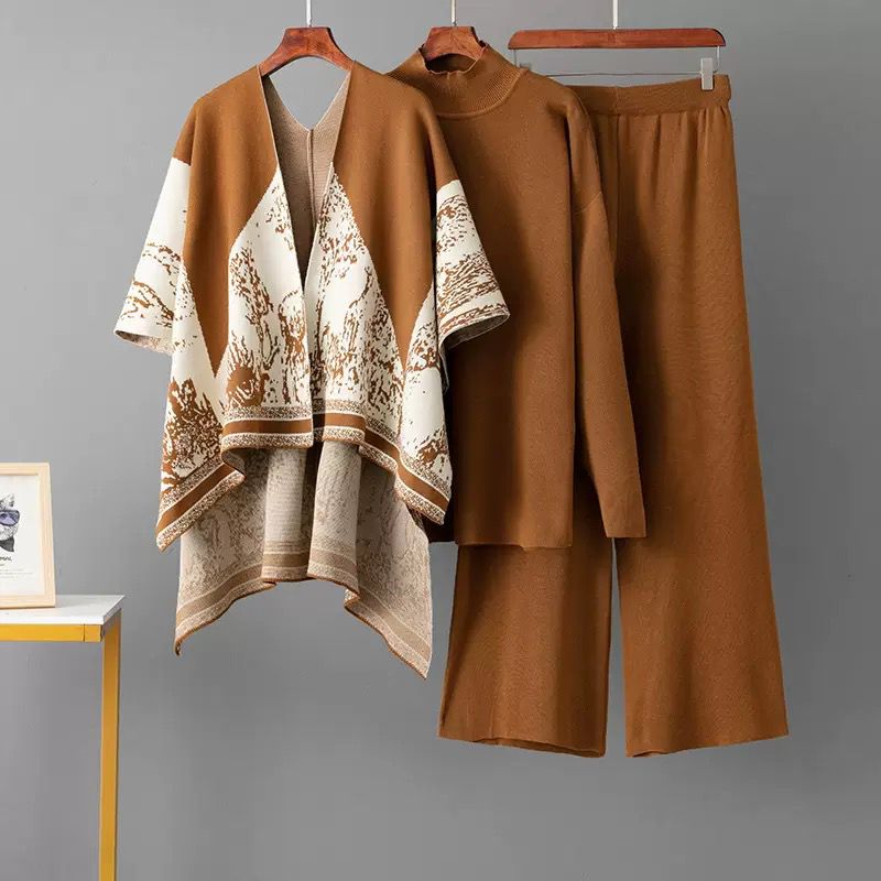 3 pcs Woolen Coord Set FT450