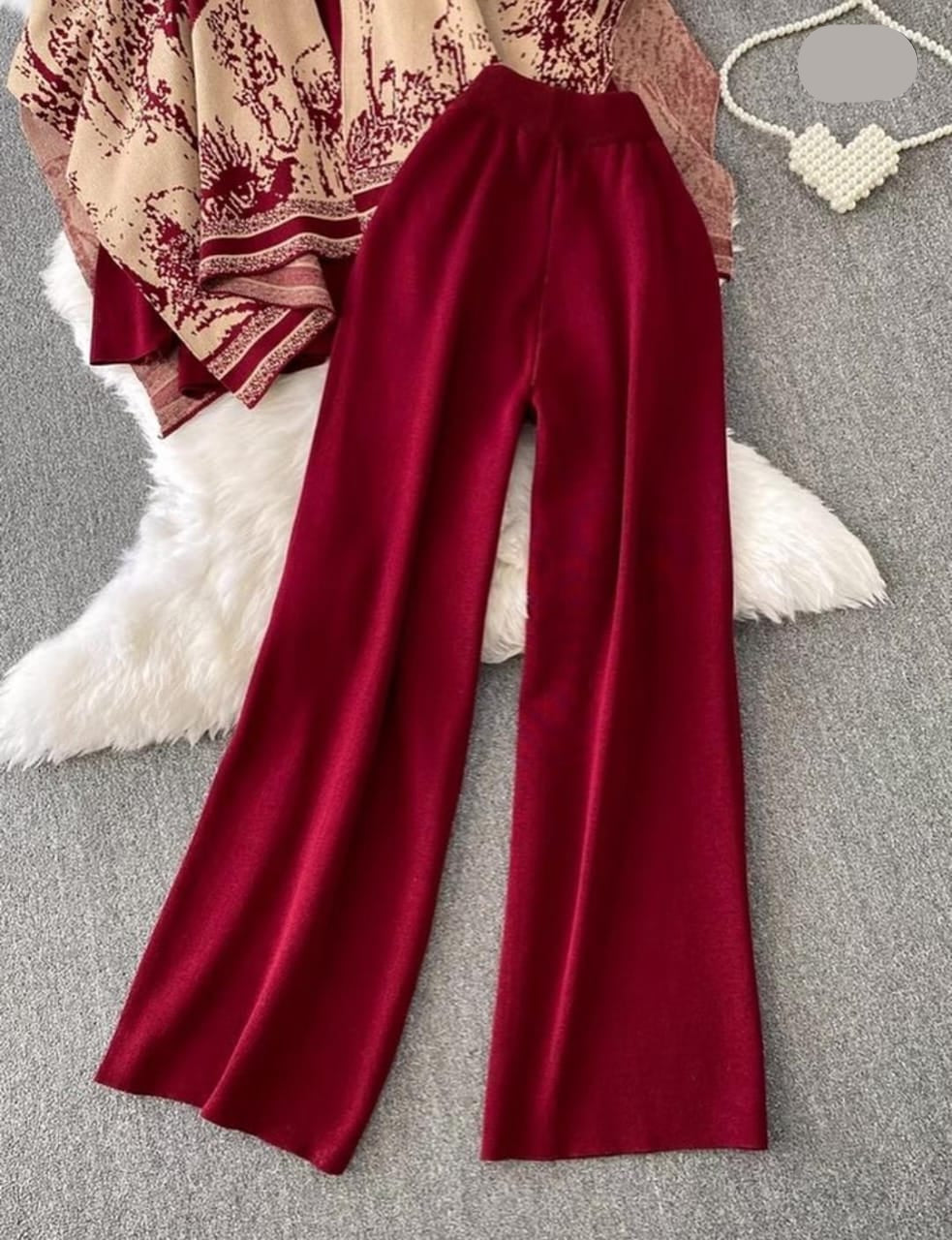 3 pcs Woolen Coord Set FT450