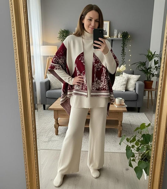 3 pcs Woolen Coord Set FT450