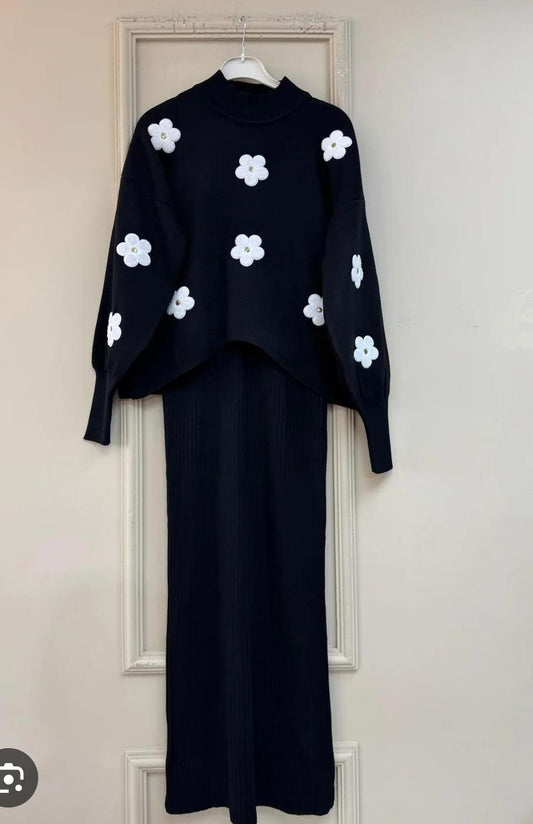 Daisy Knitted Two pcs Dress FT456