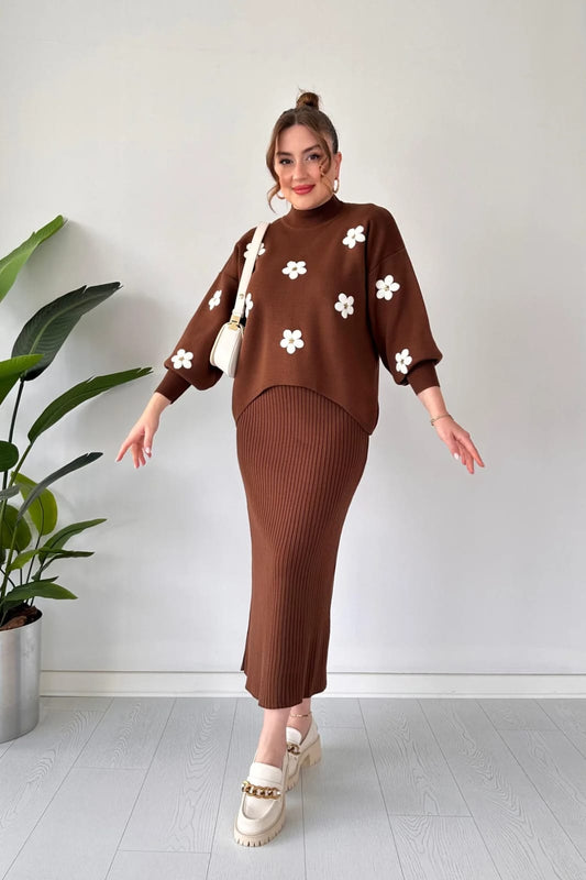 Daisy Knitted Two pcs Dress FT456