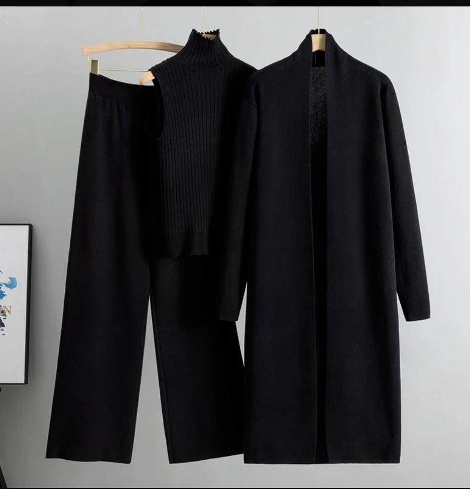 Suhana Woolen Long Shrug Pants and Inner 3 pcs Set FT458