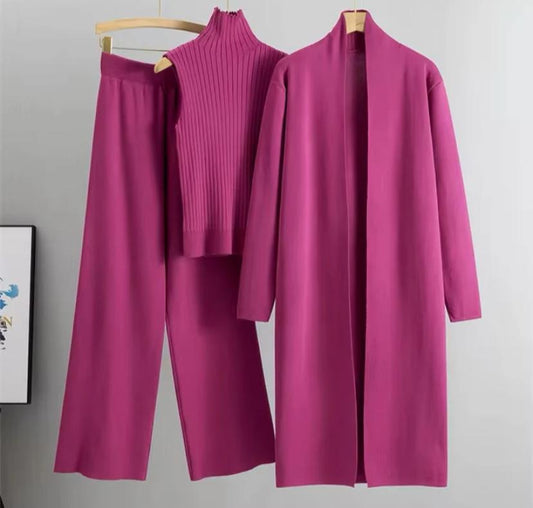Suhana Woolen Long Shrug Pants and Inner 3 pcs Set FT458