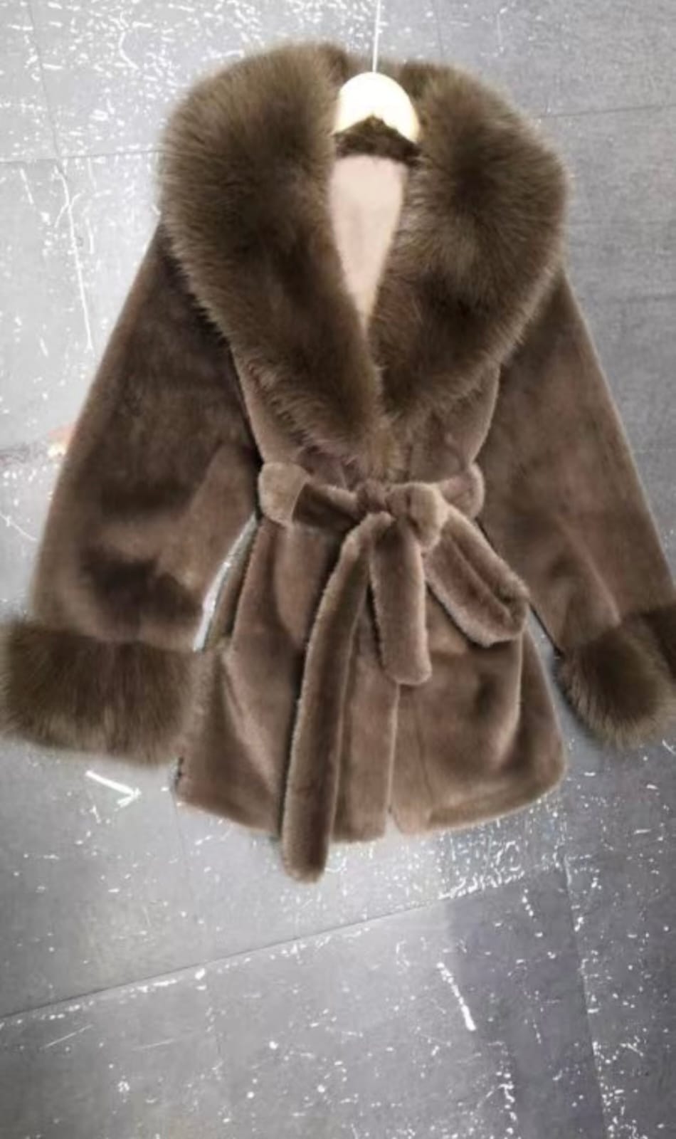The Luxe Faux Fur Robe Coat FT461