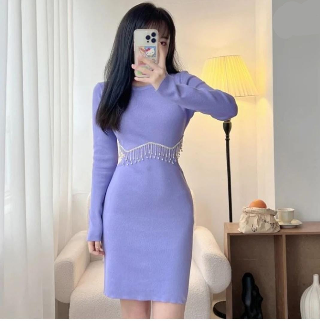 Knitted Tassels Dress FT466