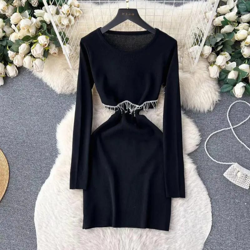 Knitted Tassels Dress FT466