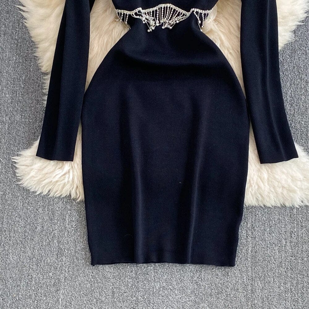 Knitted Tassels Dress FT466