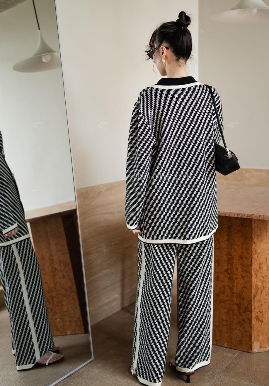 Buttoned Woolen Coord Set FT471