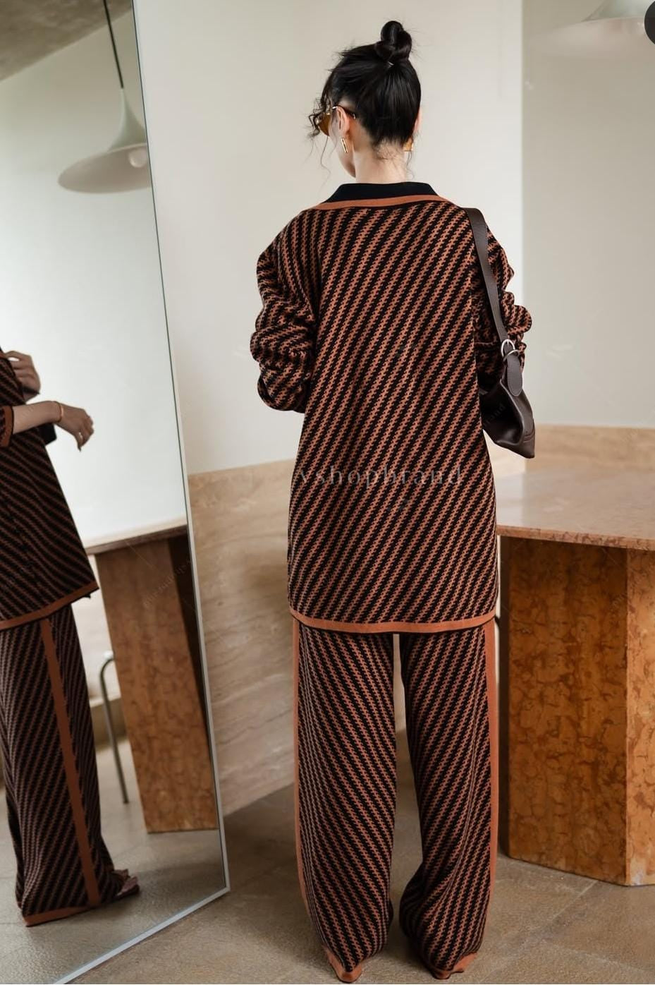 Buttoned Woolen Coord Set FT471