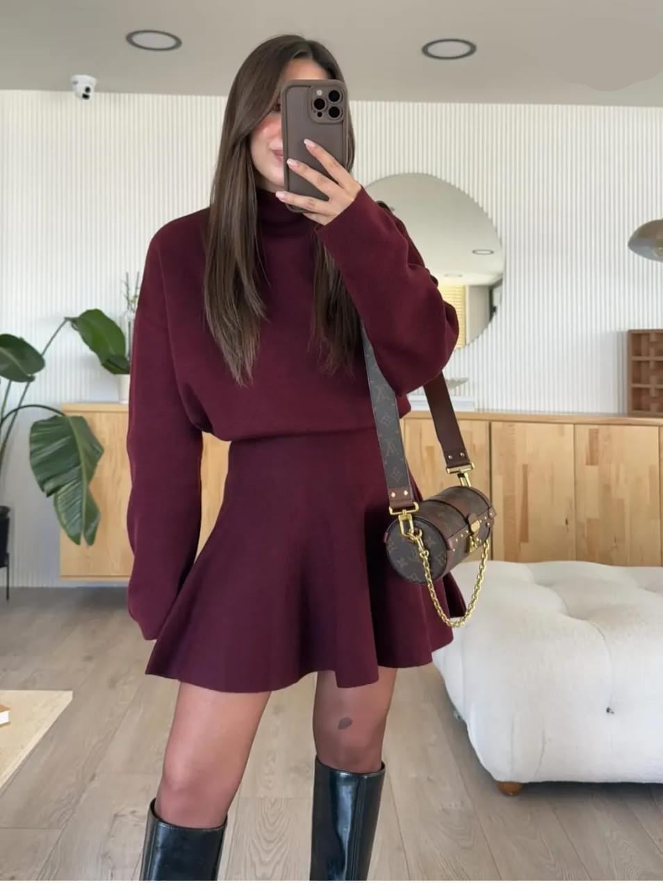 Knitted Skirt Set Two pcs Set FT472