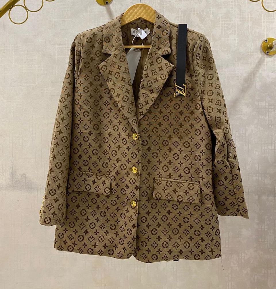 The Monogram Muse  Blazer with Belt FT475