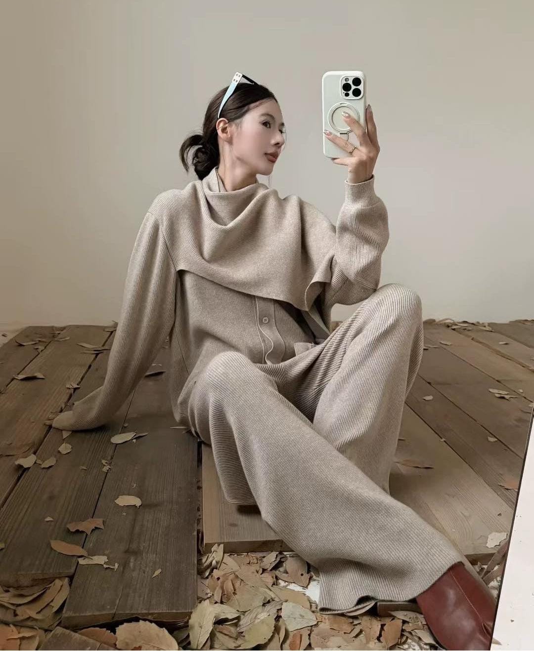 Elegant Woolen Cardigan FT477