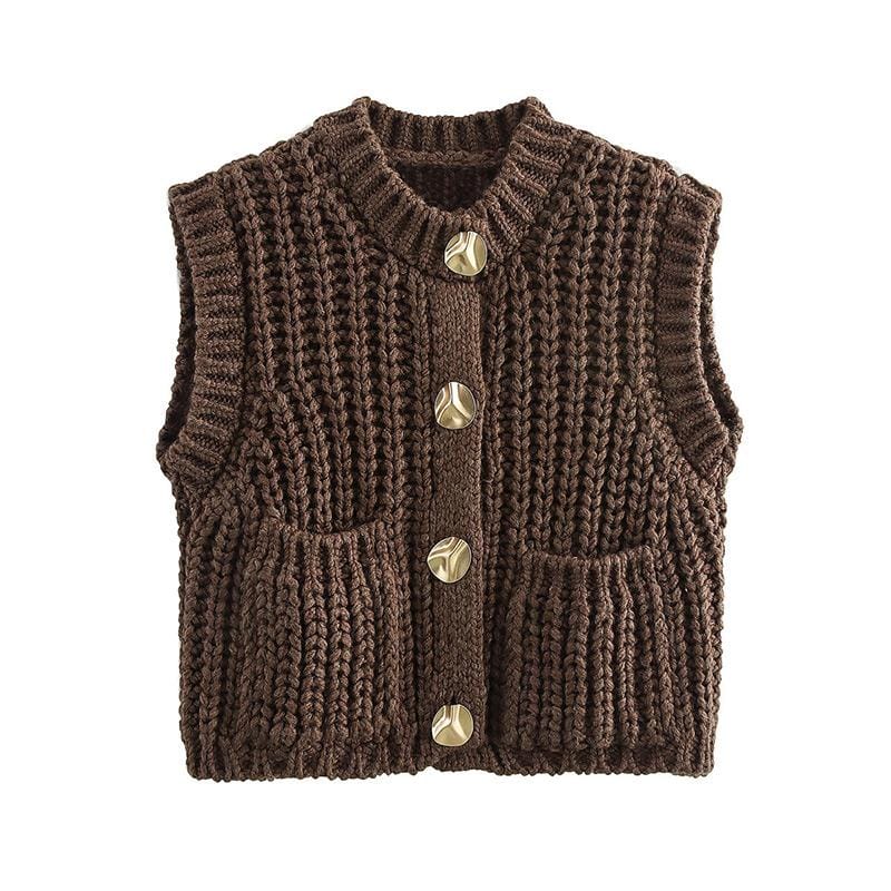 Chunky Knit Sweater Vest FT482