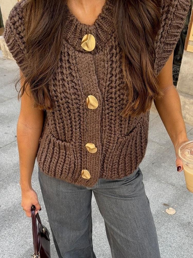 Chunky Knit Sweater Vest FT482