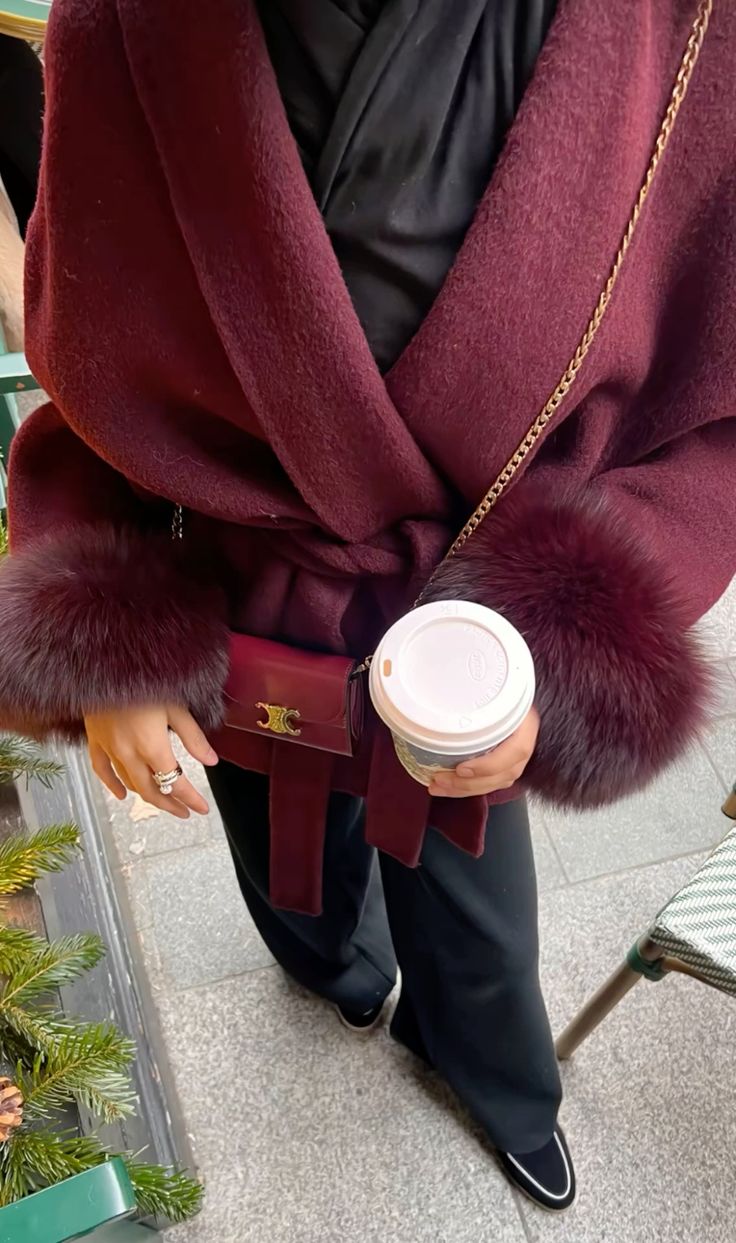 Warm Fur Coat with Belt FT495