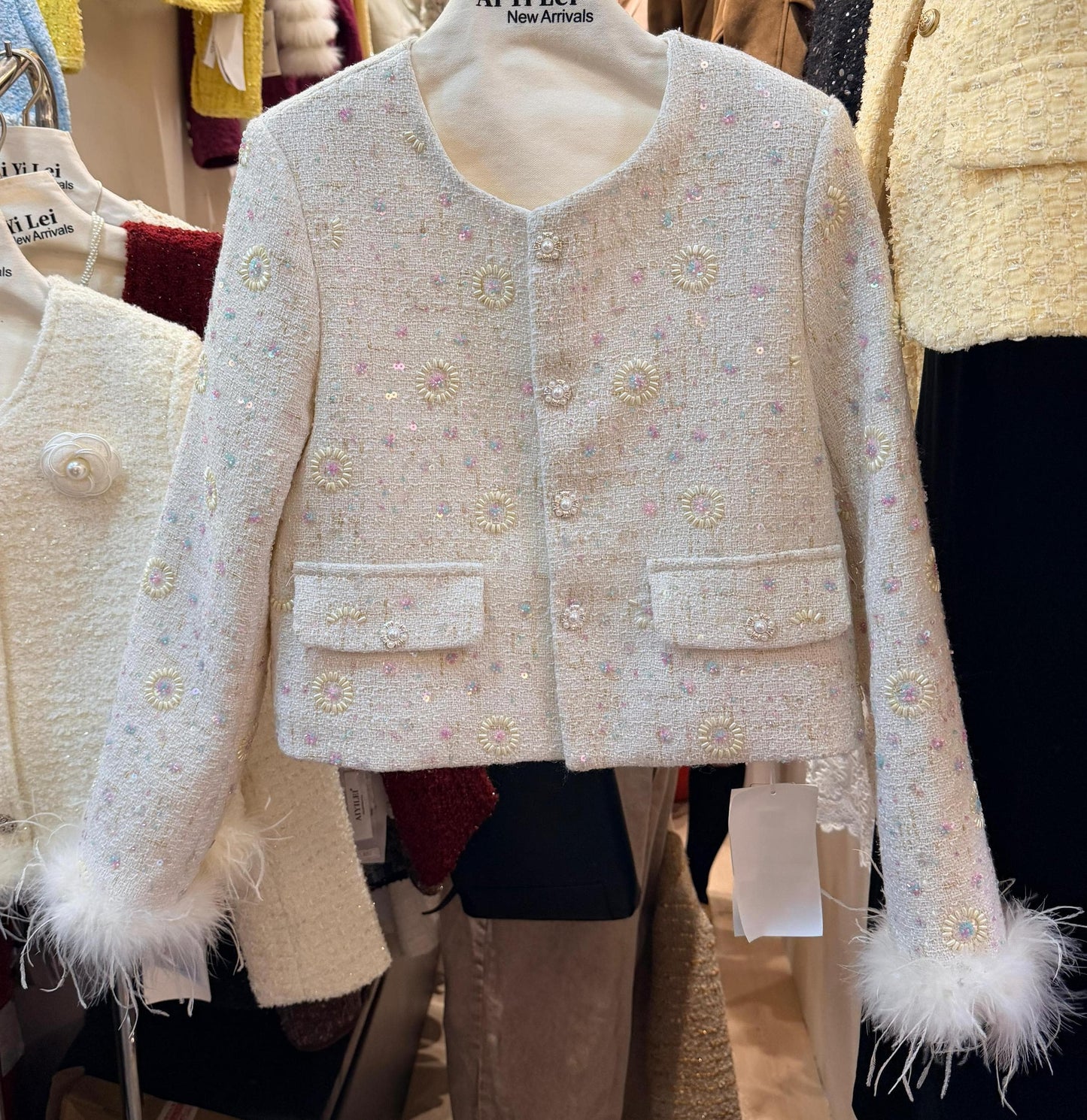 Tweed Embellished Jacket FT496