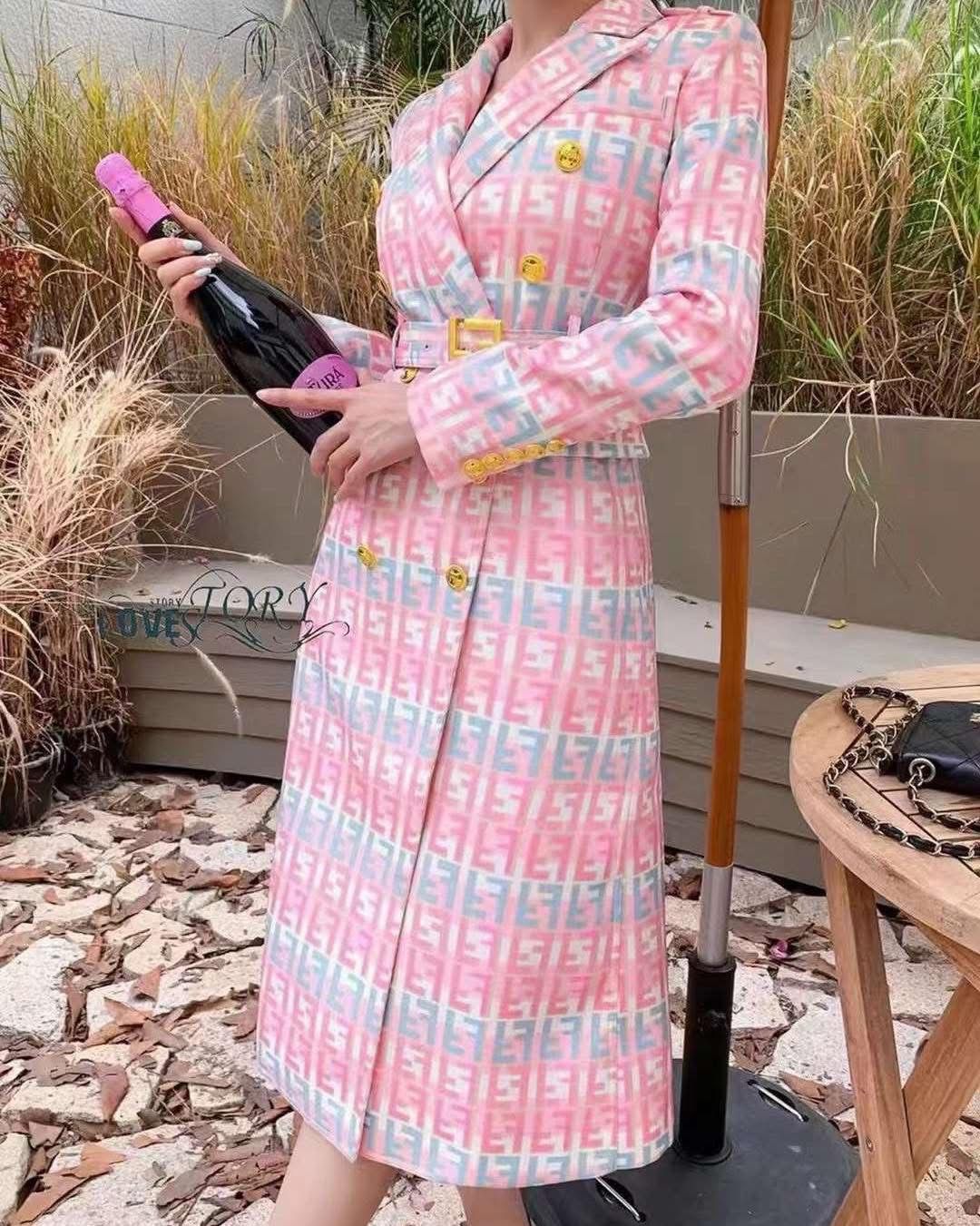 Branded Long Coat/Blazer Dress FT498