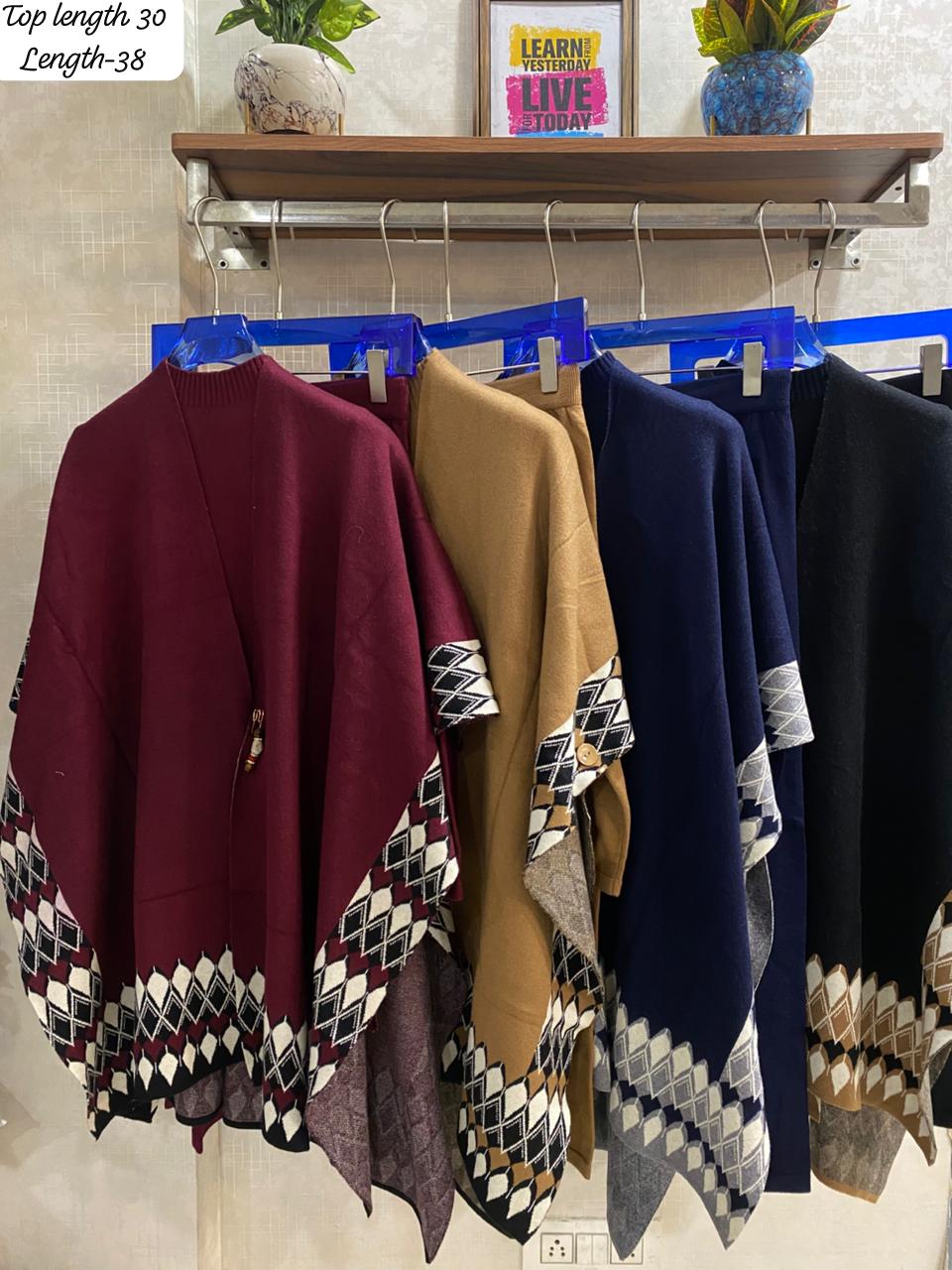 Woolen Embrace Cape Coord Set FT502