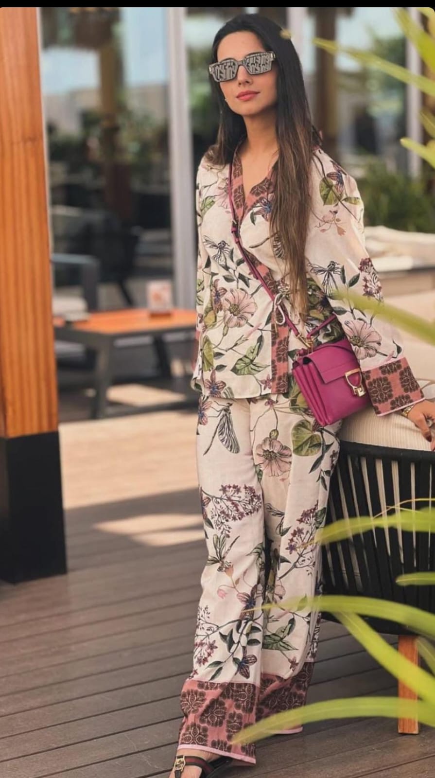 Kimono Printed Coord Set FT507