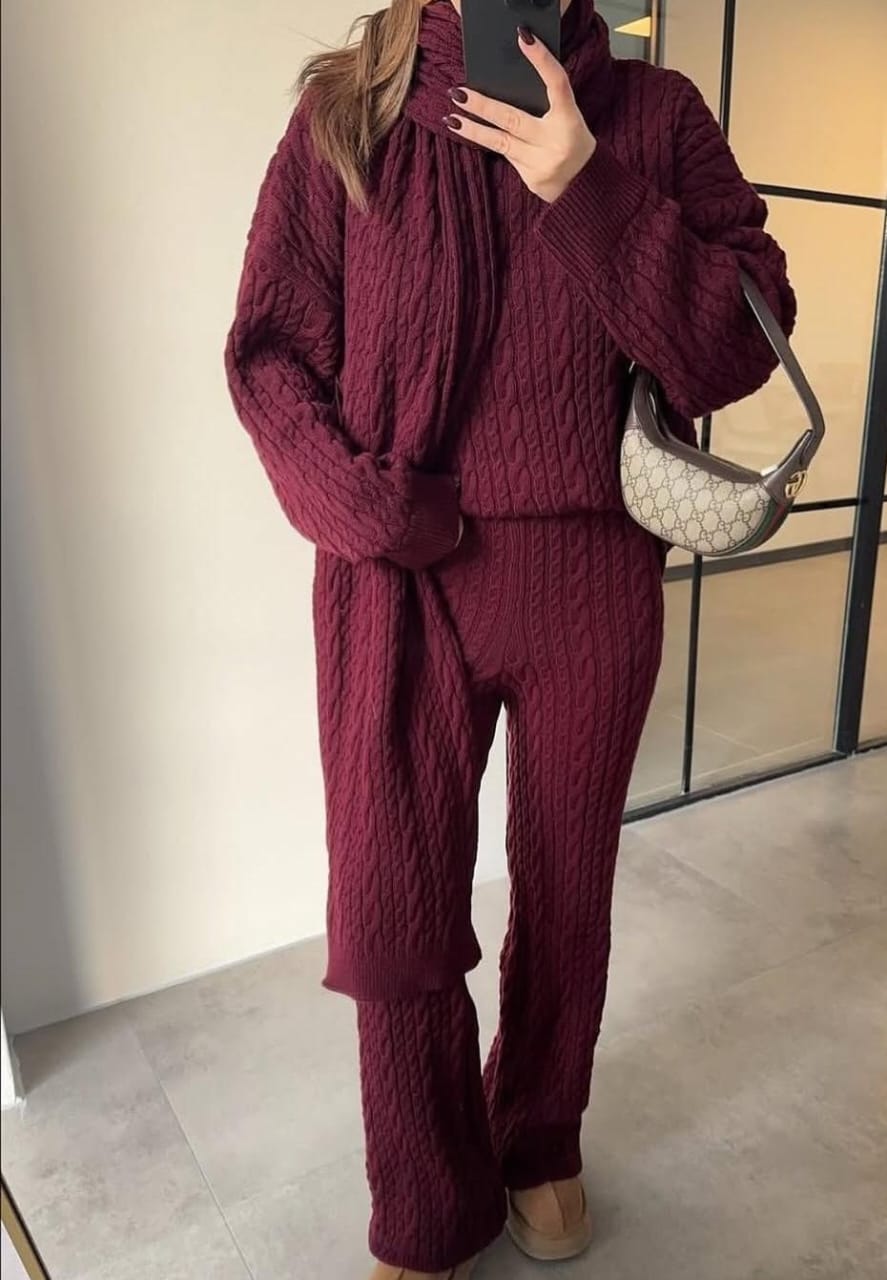 Braided Luxury with Scarf Coord Set FT509