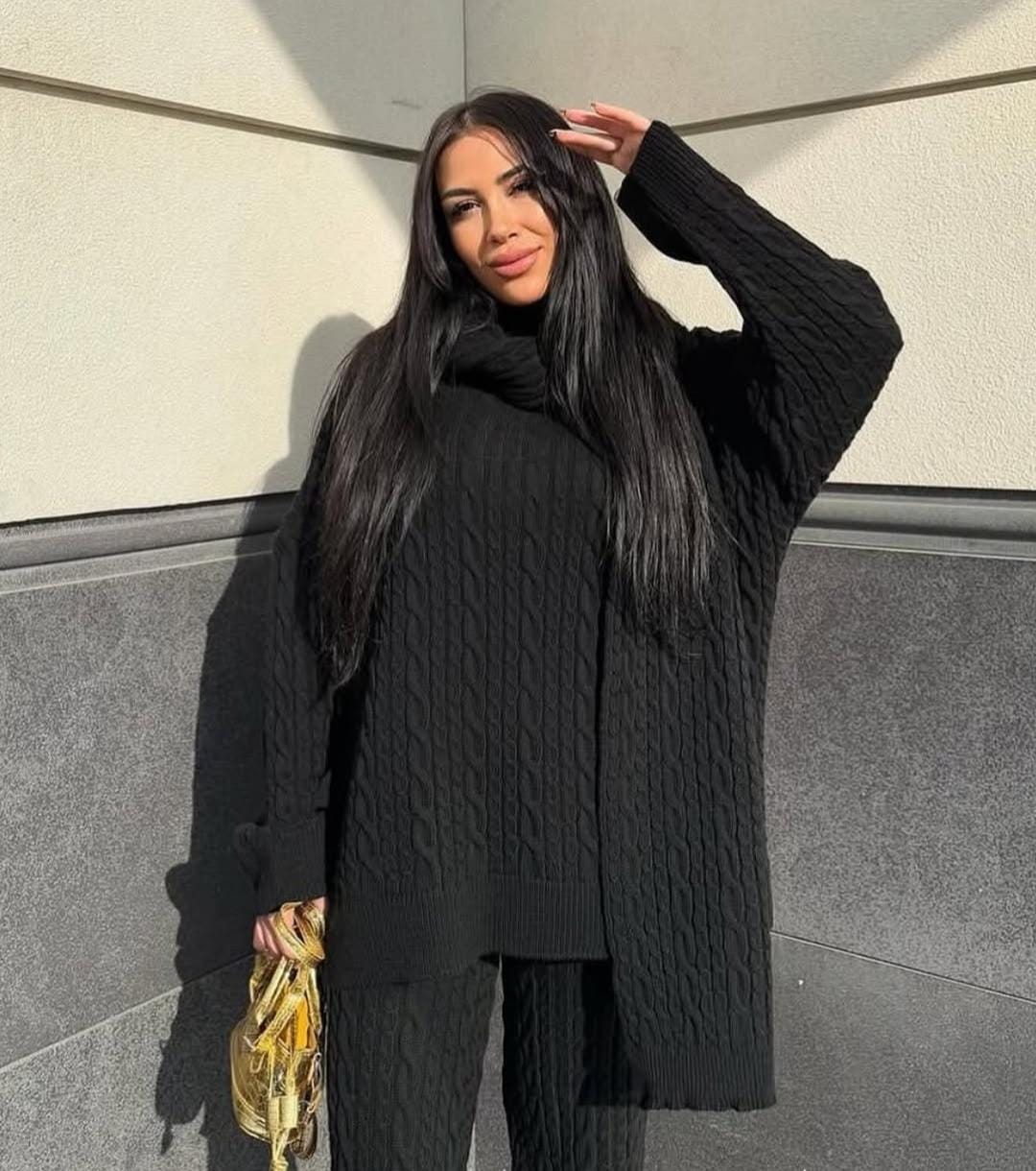 Braided Luxury with Scarf Coord Set FT509