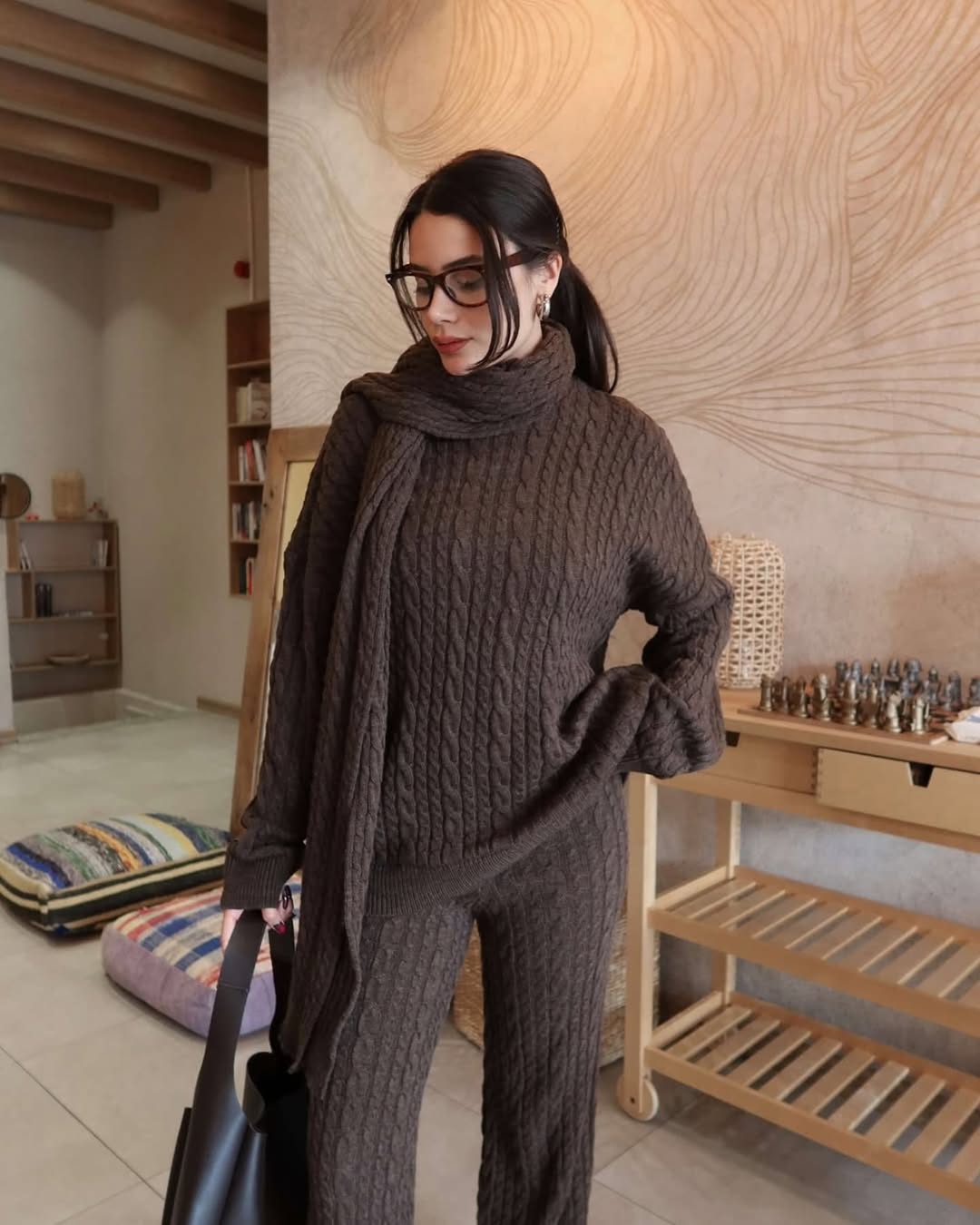 Braided Luxury with Scarf Coord Set FT509