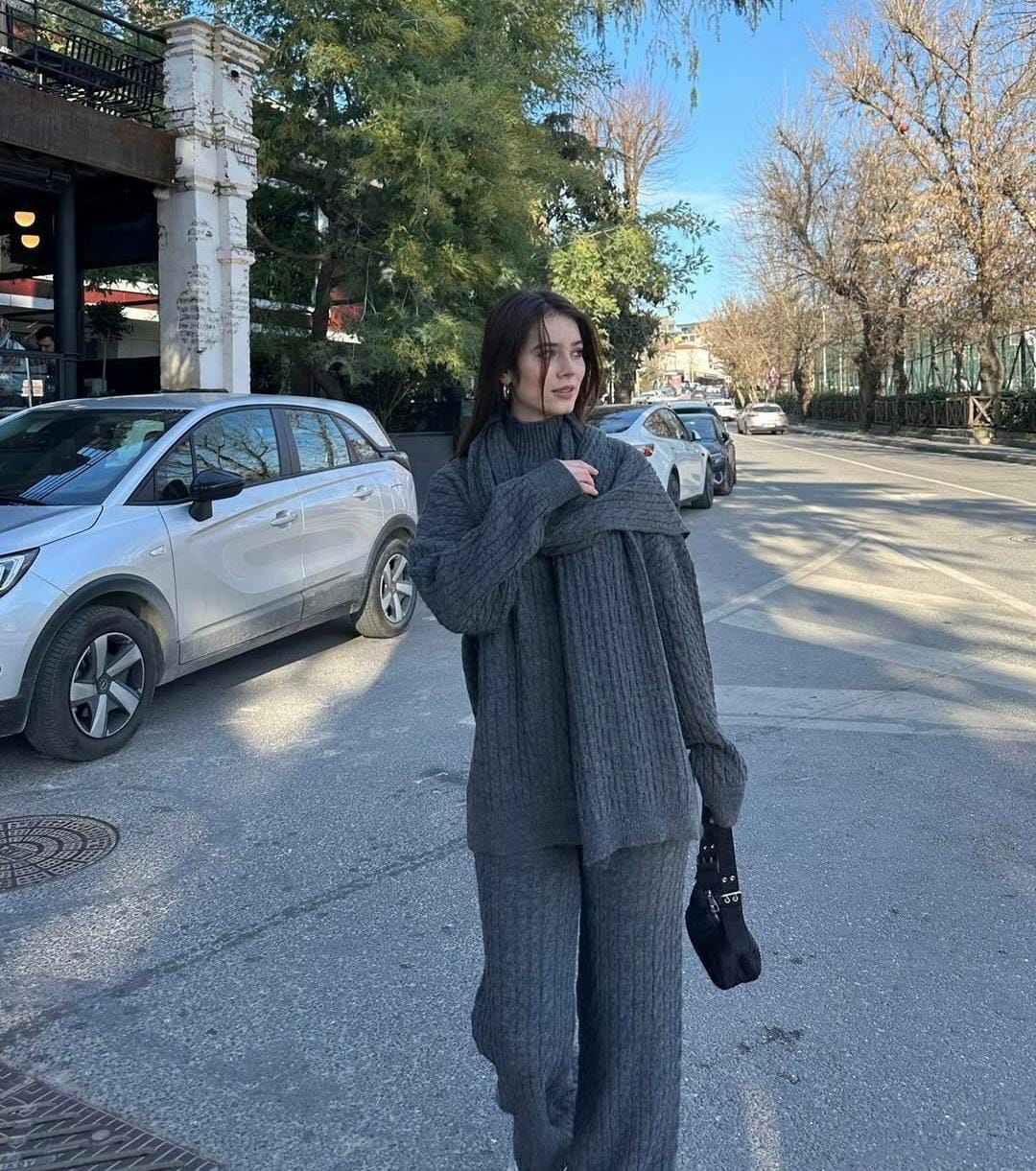 Braided Luxury with Scarf Coord Set FT509