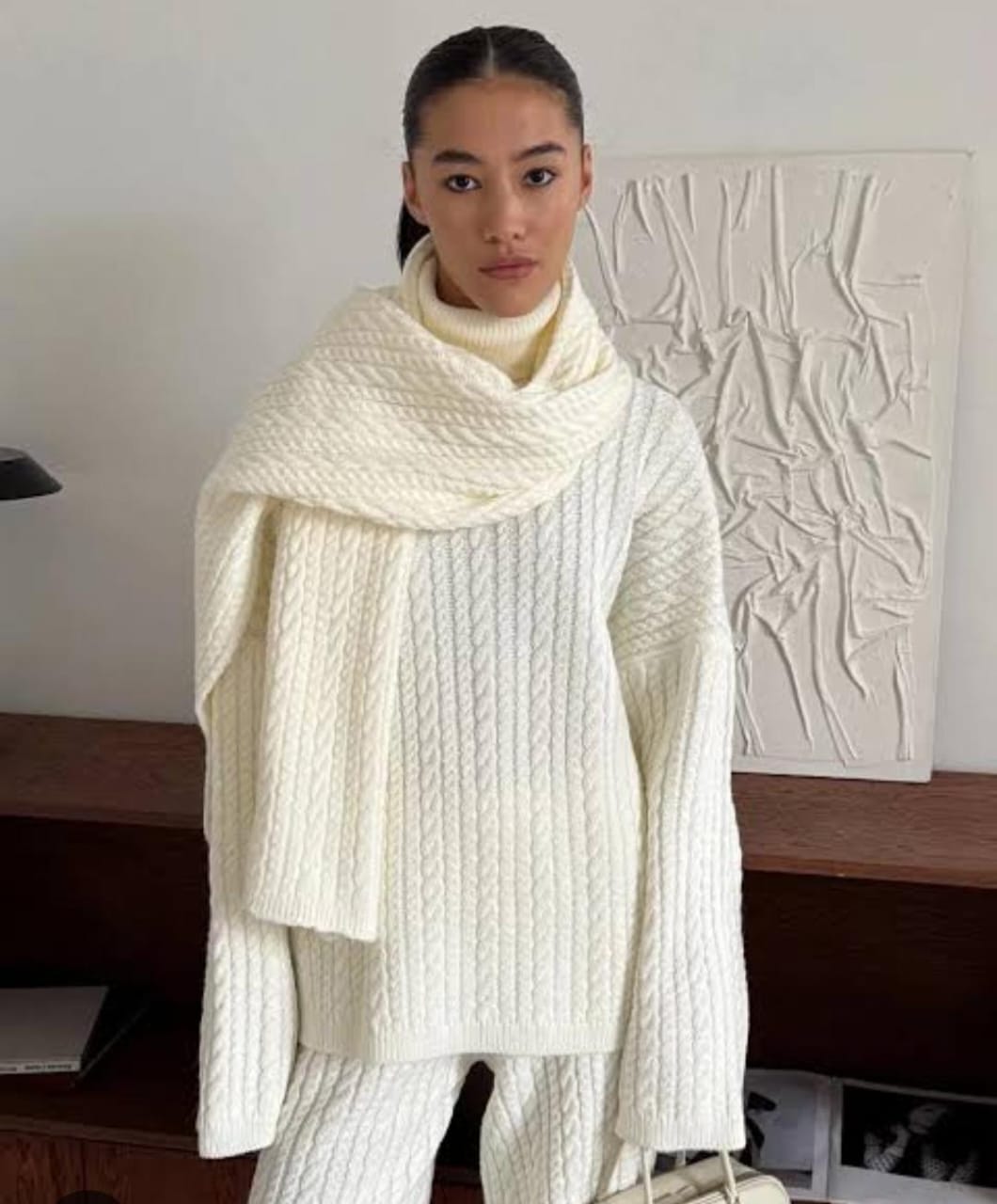 Braided Luxury with Scarf Coord Set FT509