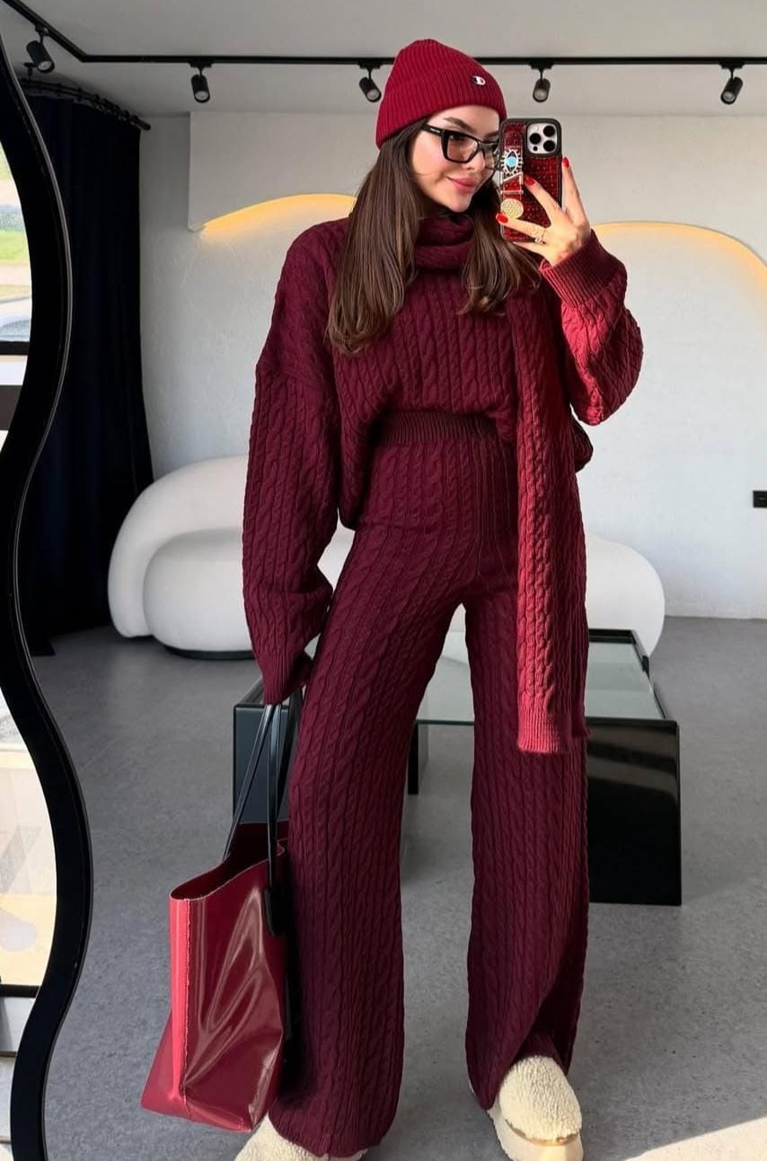 Braided Luxury with Scarf Coord Set FT509