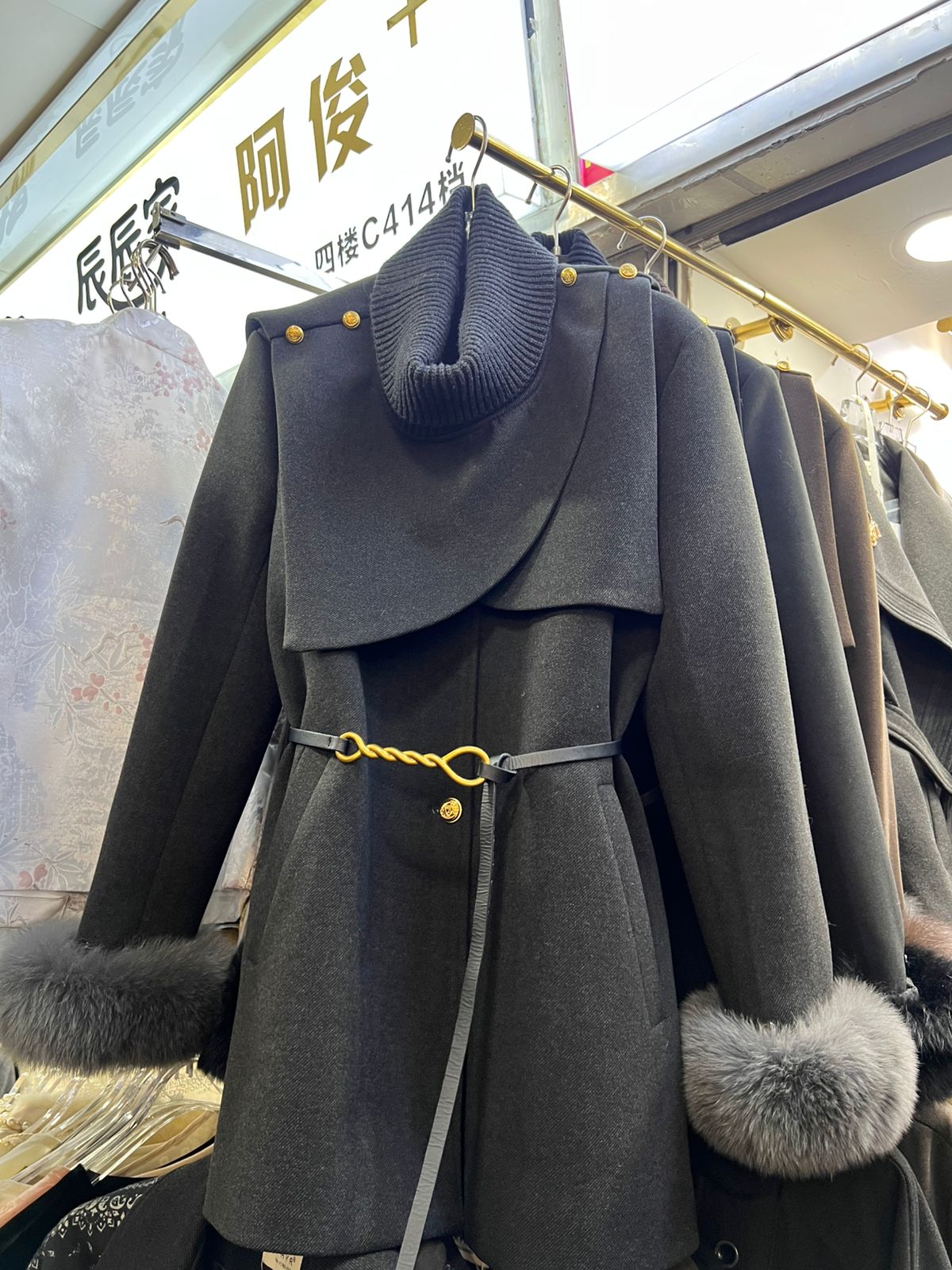 Jenia Warm Fur Coat with Belt FT512