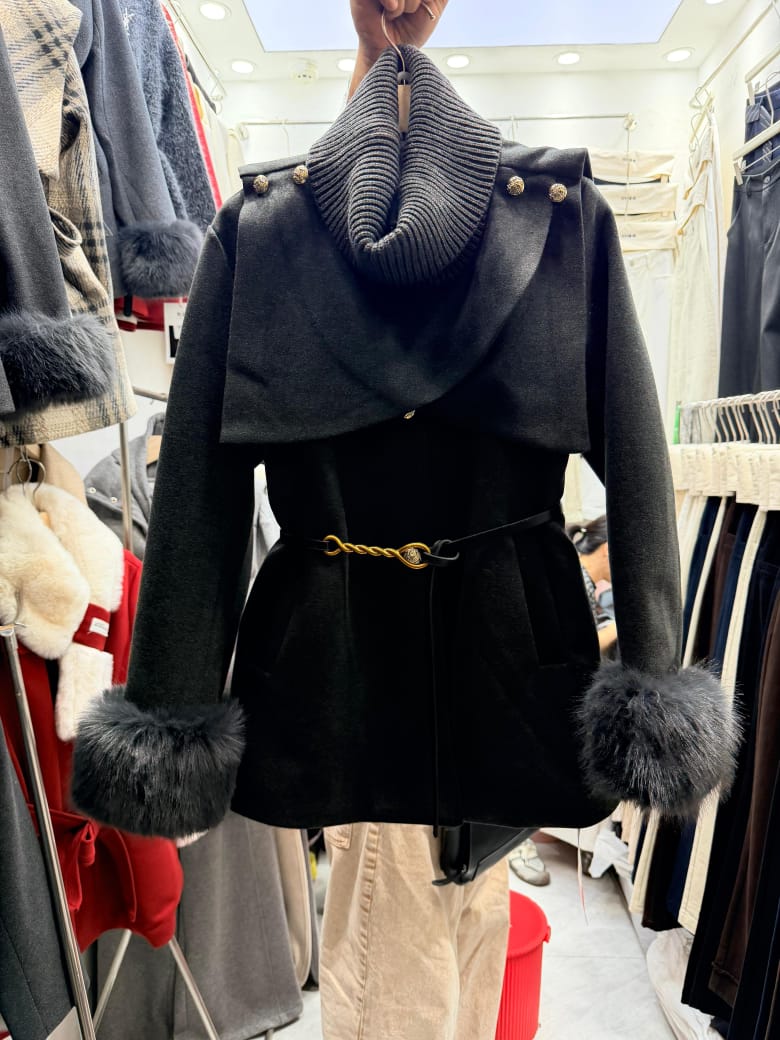 Jenia Warm Fur Coat with Belt FT512