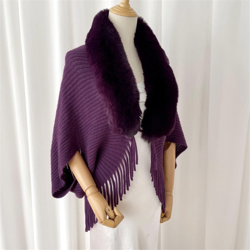 Soft  Fur Finges Cape FT513