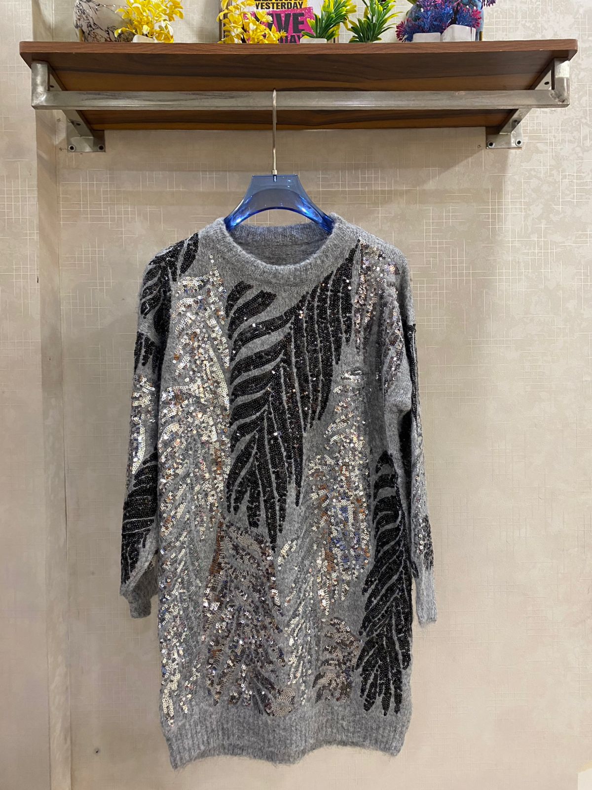 Luxe Sequence Sweater Dress FT521