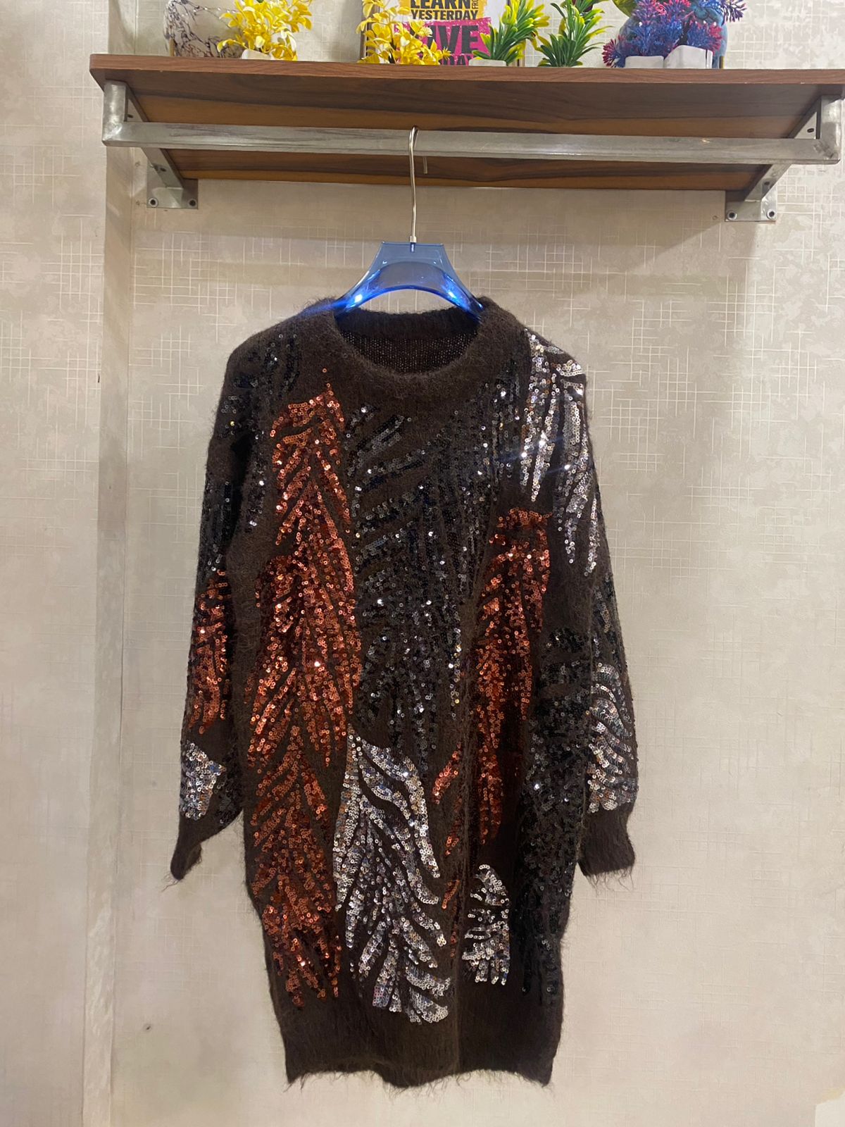 Luxe Sequence Sweater Dress FT521