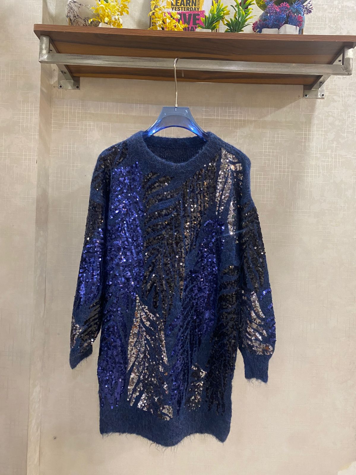 Luxe Sequence Sweater Dress FT521