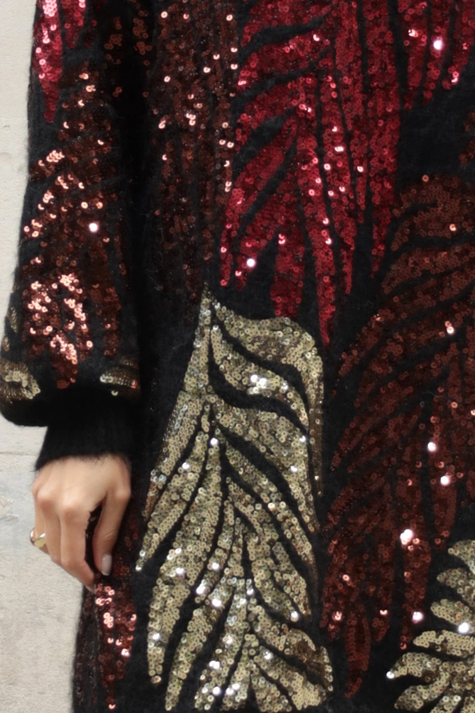 Luxe Sequence Sweater Dress FT521