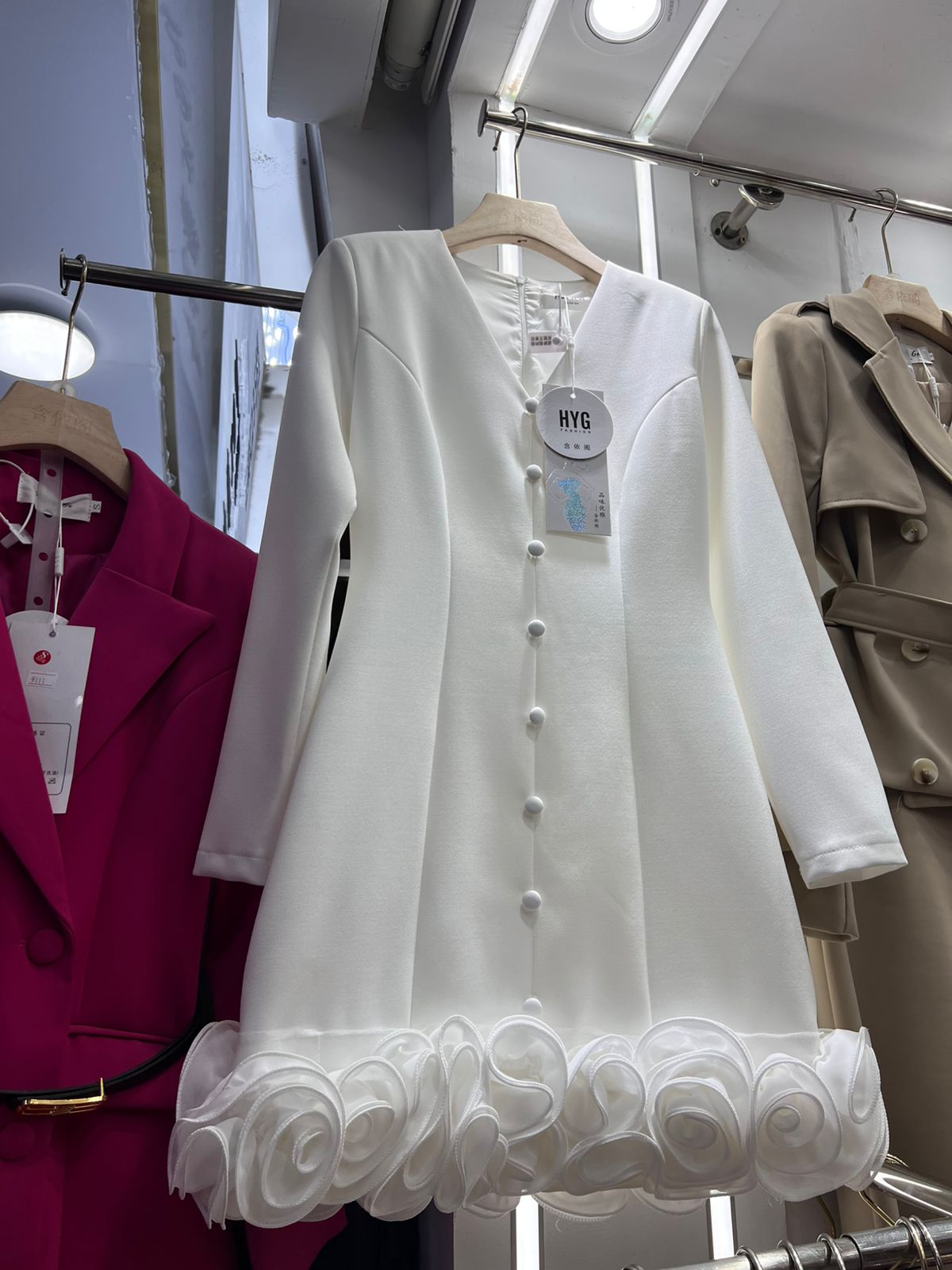 Sculpted Ruffle Dress FT526