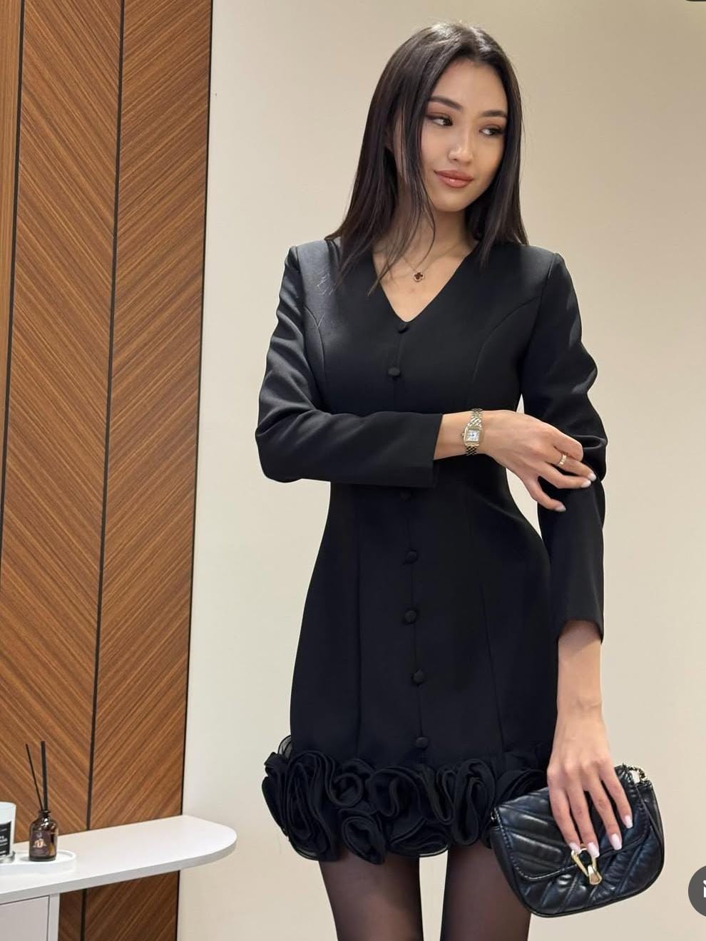 Sculpted Ruffle Dress FT526