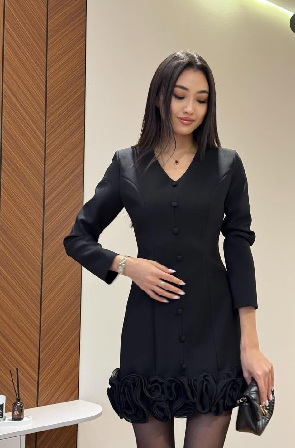 Sculpted Ruffle Dress FT526