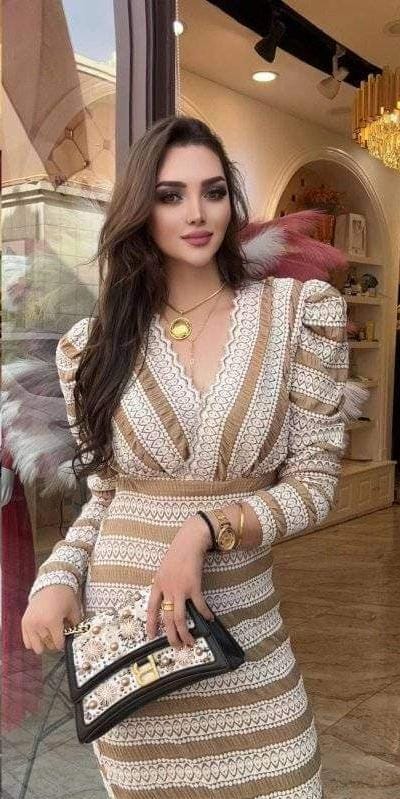 V neck Puff Sleeves Winter Dress FT552