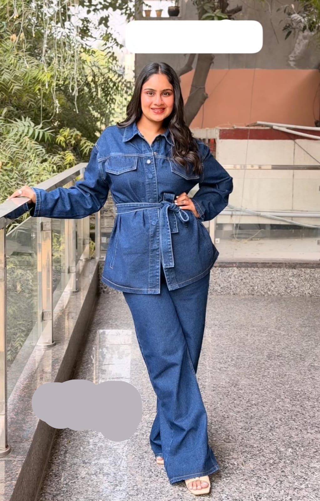 Denim Luxe Coord Set FT559