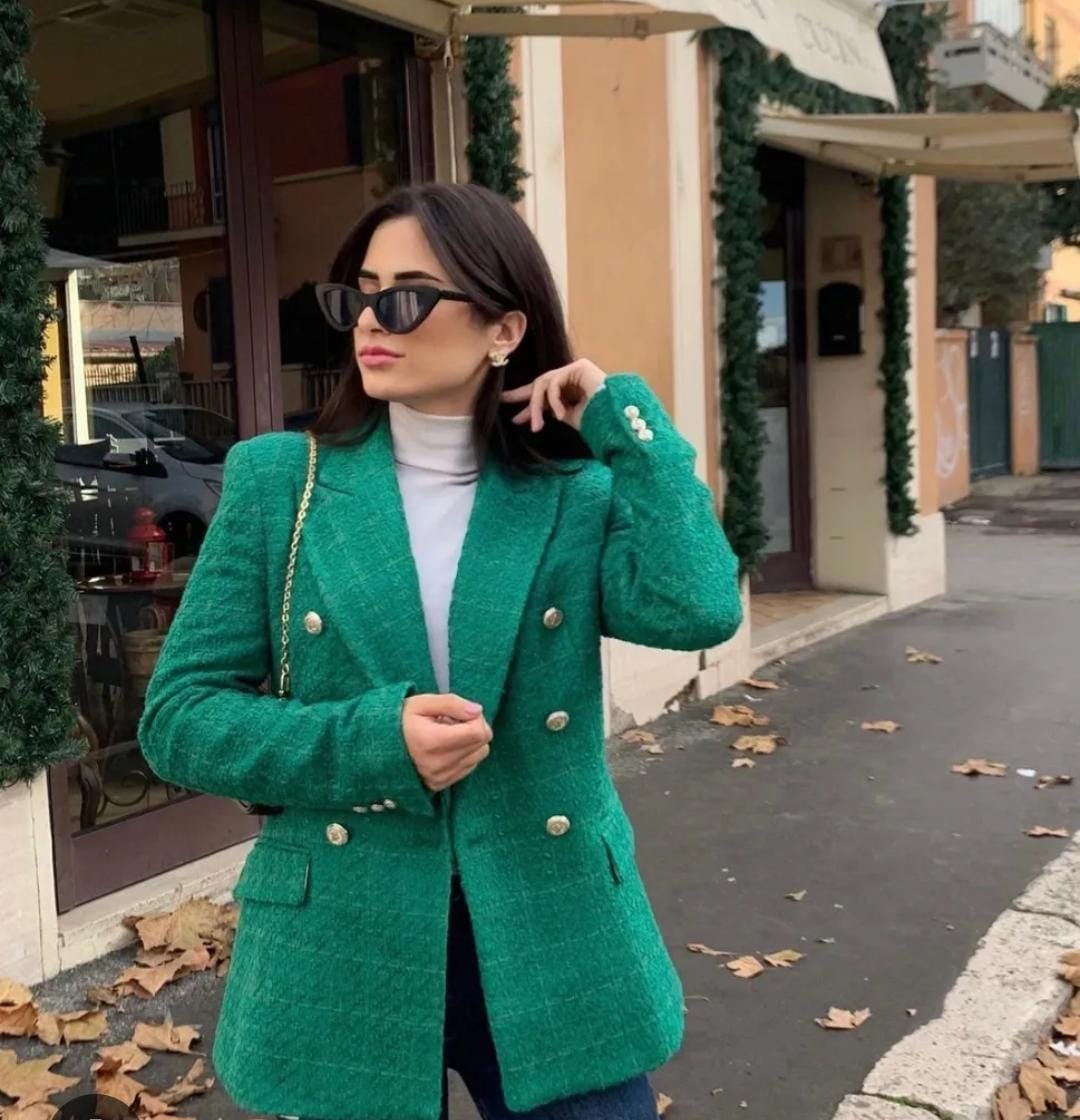 Elegant Tweed Blazer FT563