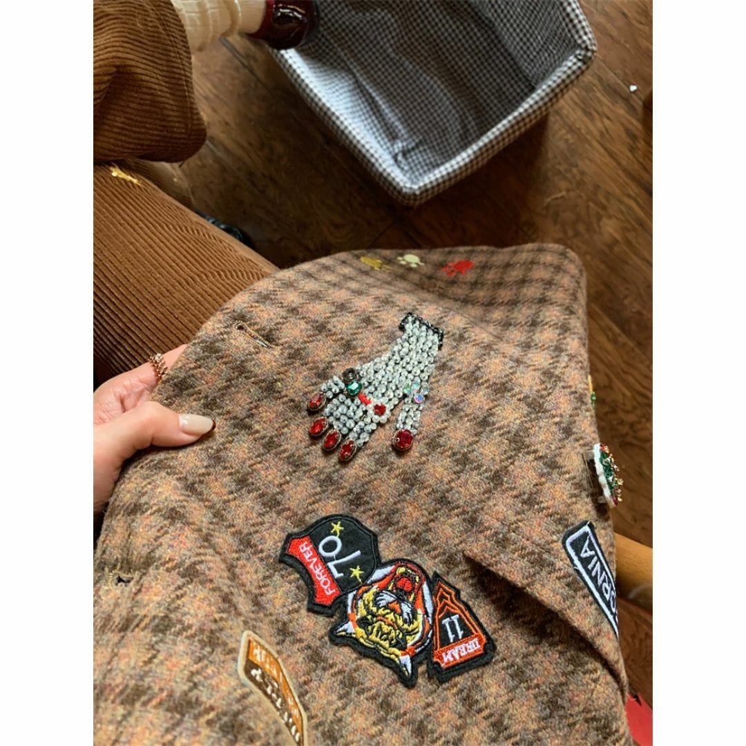 Charm Plaid Blazer FT566