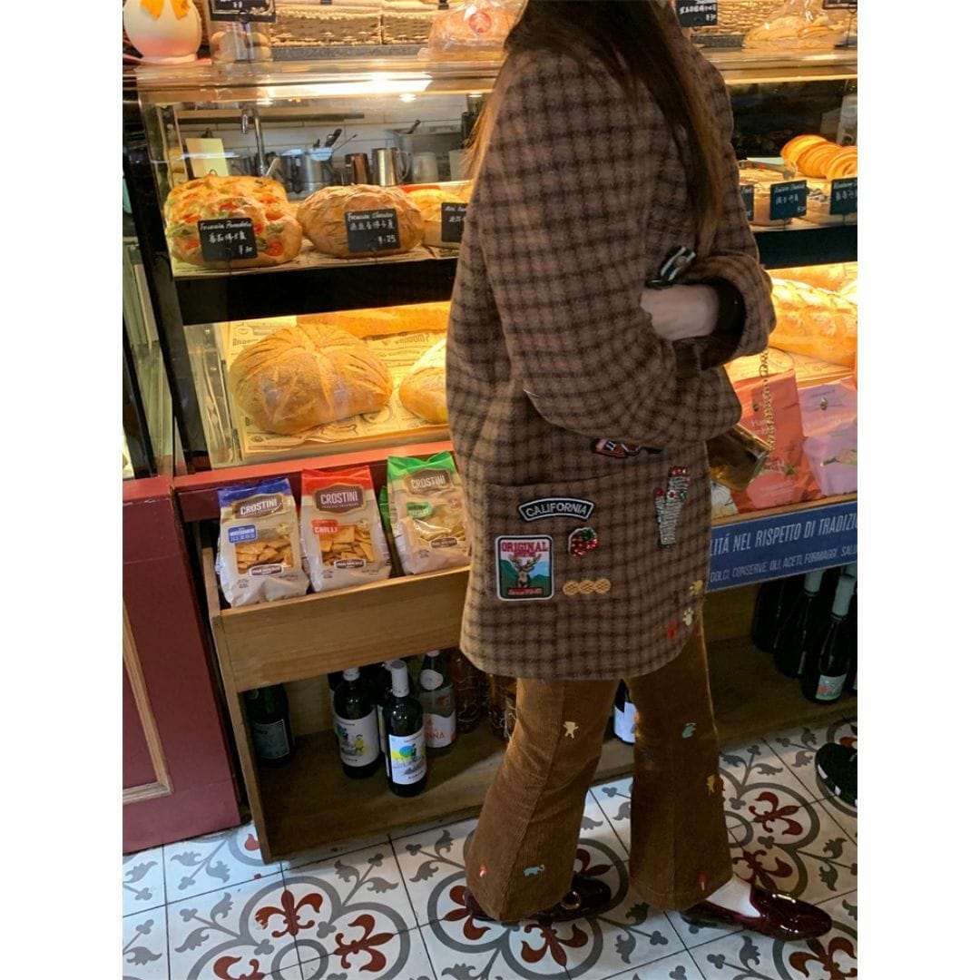 Charm Plaid Blazer FT566