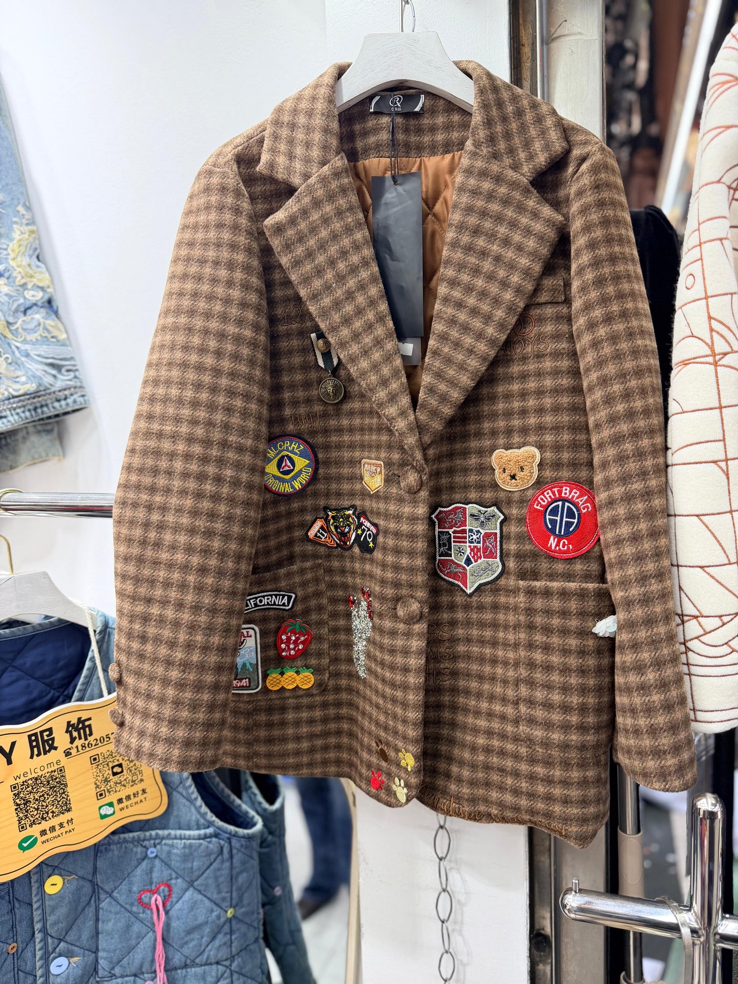 Charm Plaid Blazer FT566