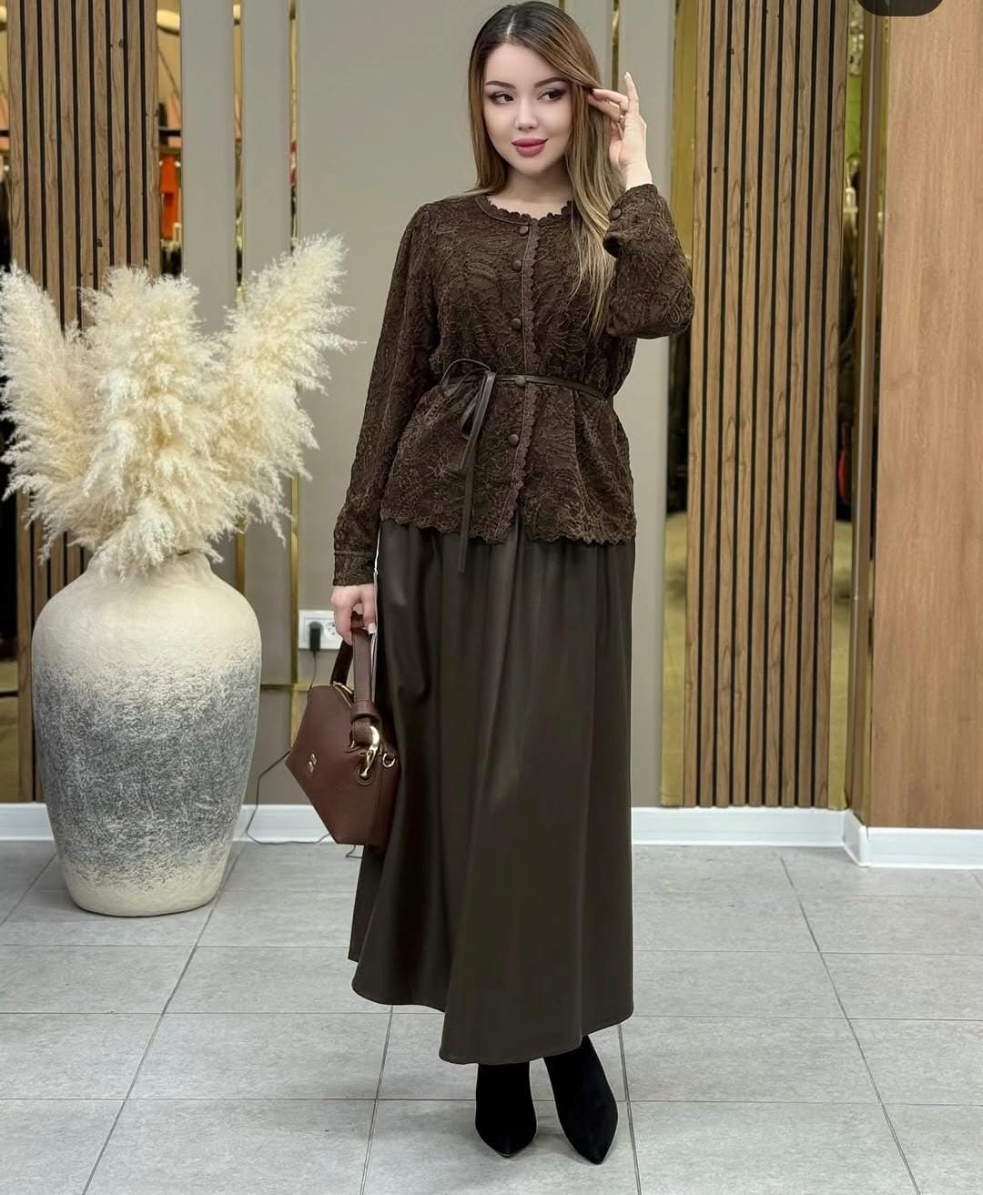 Leather Premium Elasticated Skirt FT580