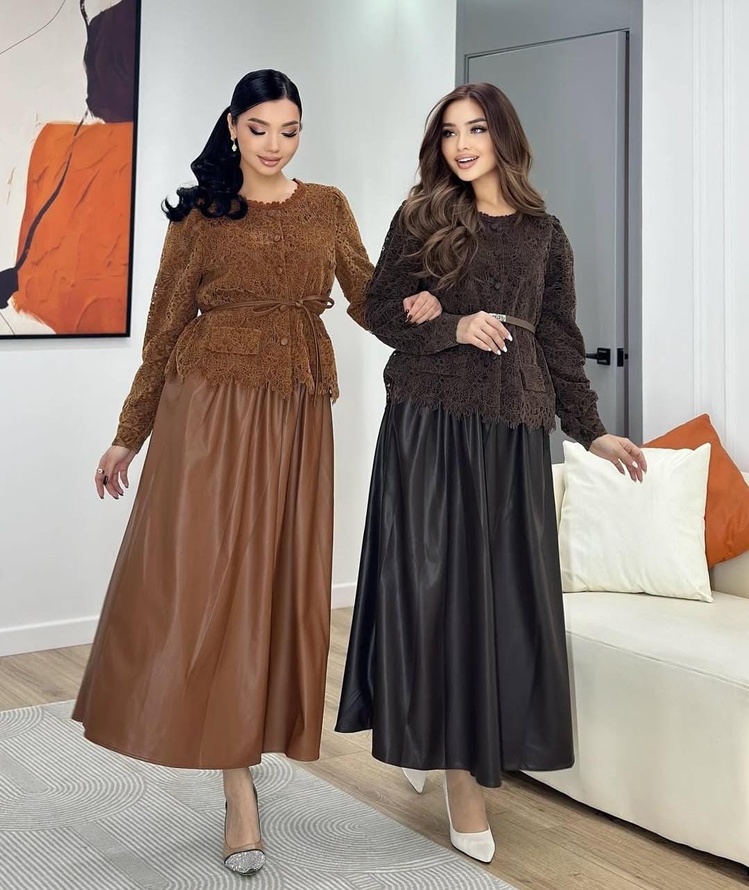 Leather Premium Elasticated Skirt FT580