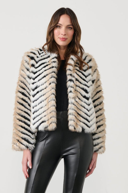Soft Fur Round Neck Jacket FT584