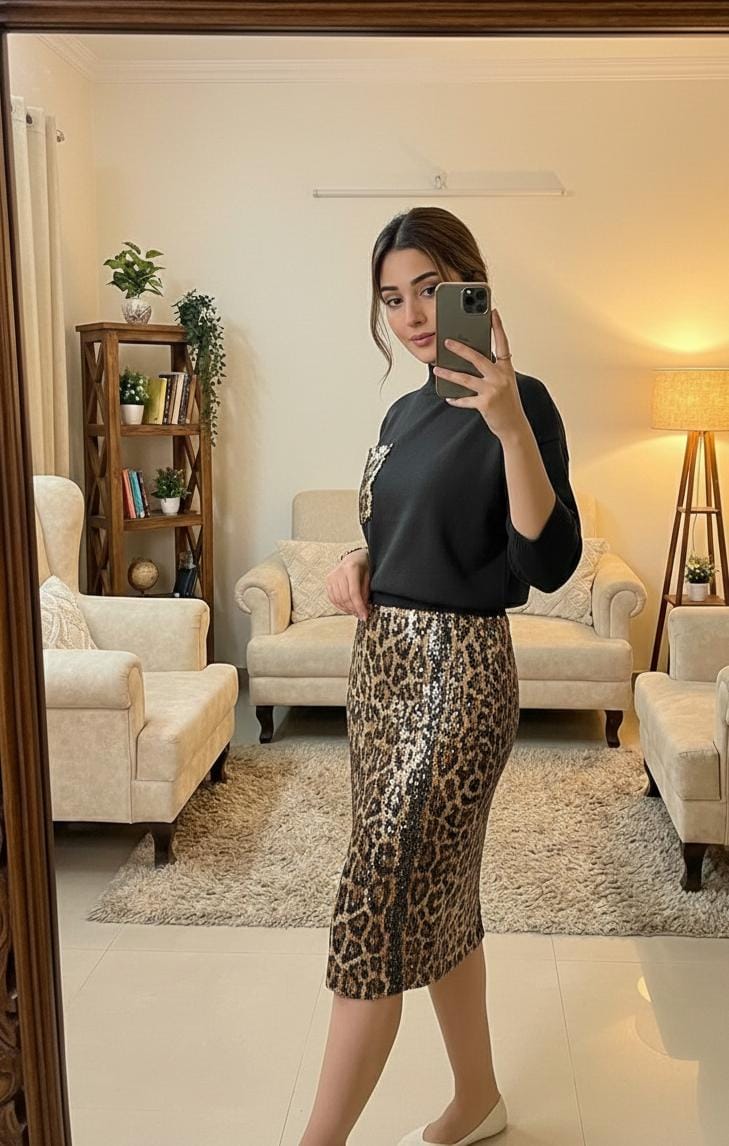 Golden Hour Leopard Skirt Set FT585